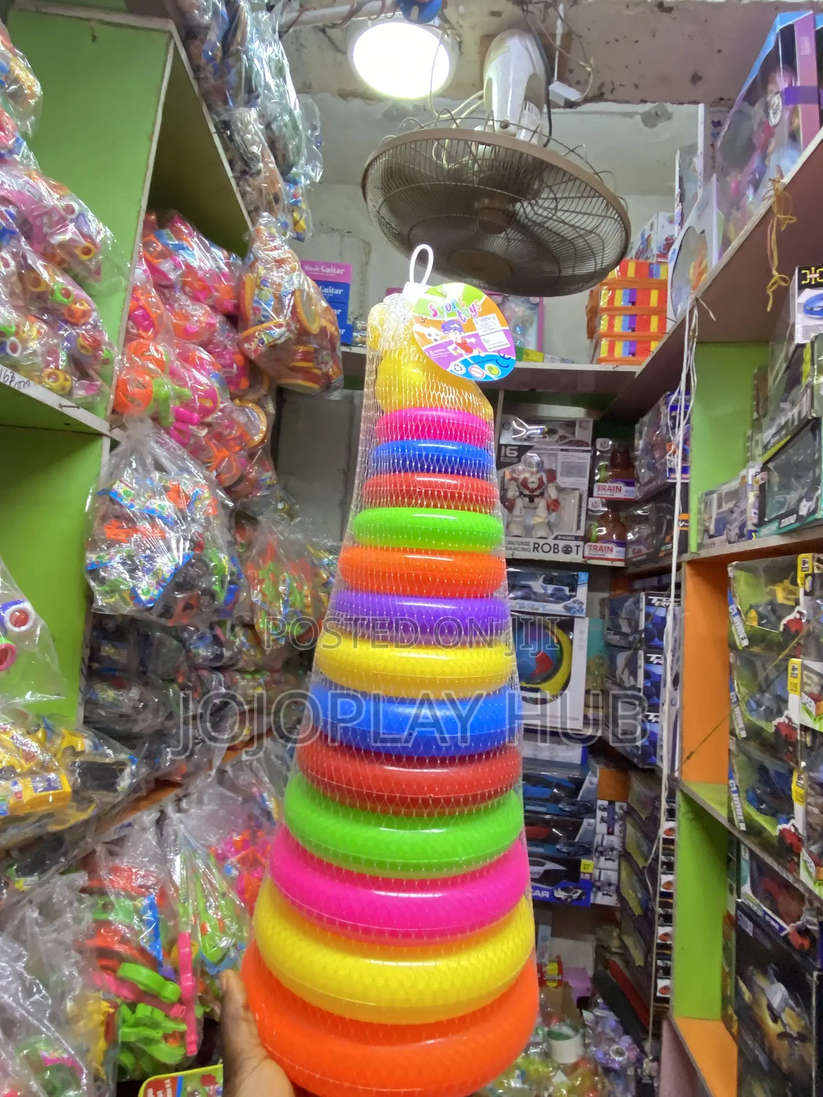 Rainbow Stacking Rings Toy (Plastic Stacking Tower)