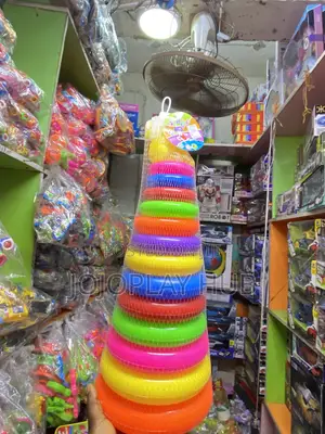 Rainbow Stacking Rings Toy (Plastic Stacking Tower)