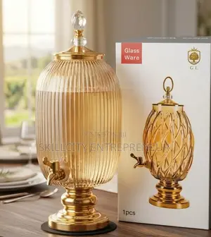 Fluted Glass Juicer Dispenser