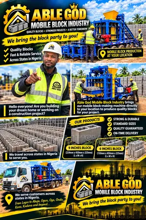 Ble God Mobile Block Industry | on-Site Block Production AcrossNigeria