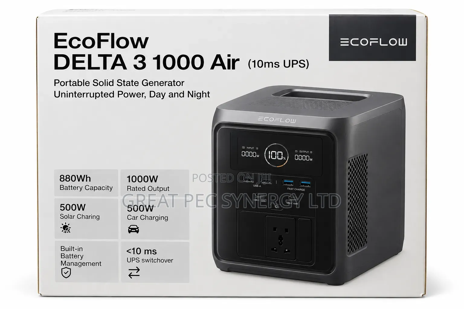 Ecoflow Power Station Delta 3 Air 1000