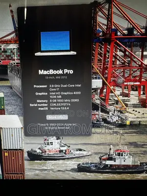 Laptop Apple MacBook Pro 2012 8GB Intel Core i7 HDD 500GB