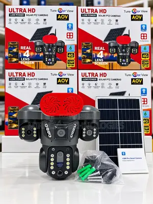 Solar 4 Lens 4G CCTV PTZ Camera