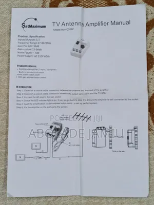 SatMaximum Indoor Amplifier 36dB Model No: 400392
