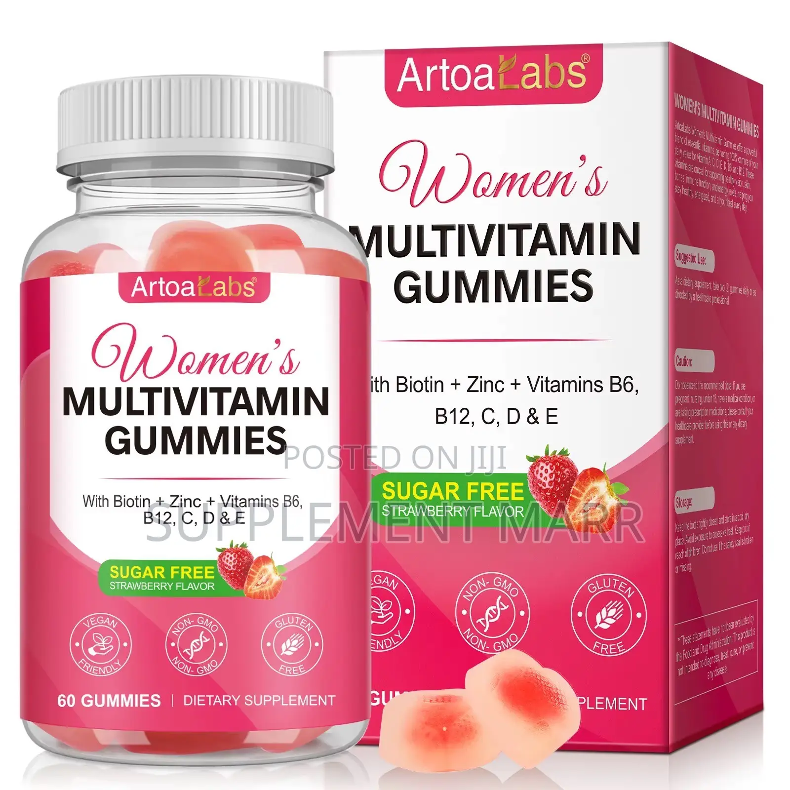 Women’s Multivitamin Gummies: Biotin + Zinc + Vit B6, B12, C, D & E