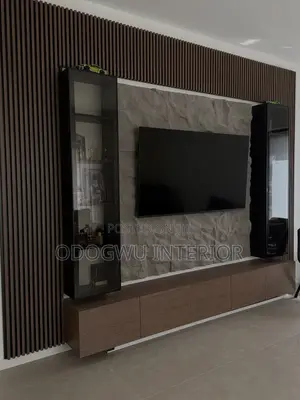 Perfect Pu Stone and Fluted Pannel Decor