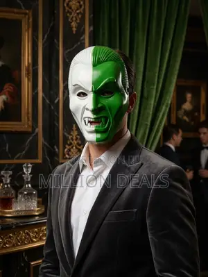 Classic Halloween Two-Tone Monster Party Face Mask