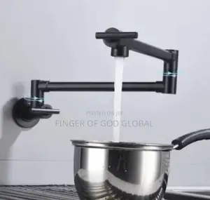 Black Foldable Wall-Mounted Pot Fillers