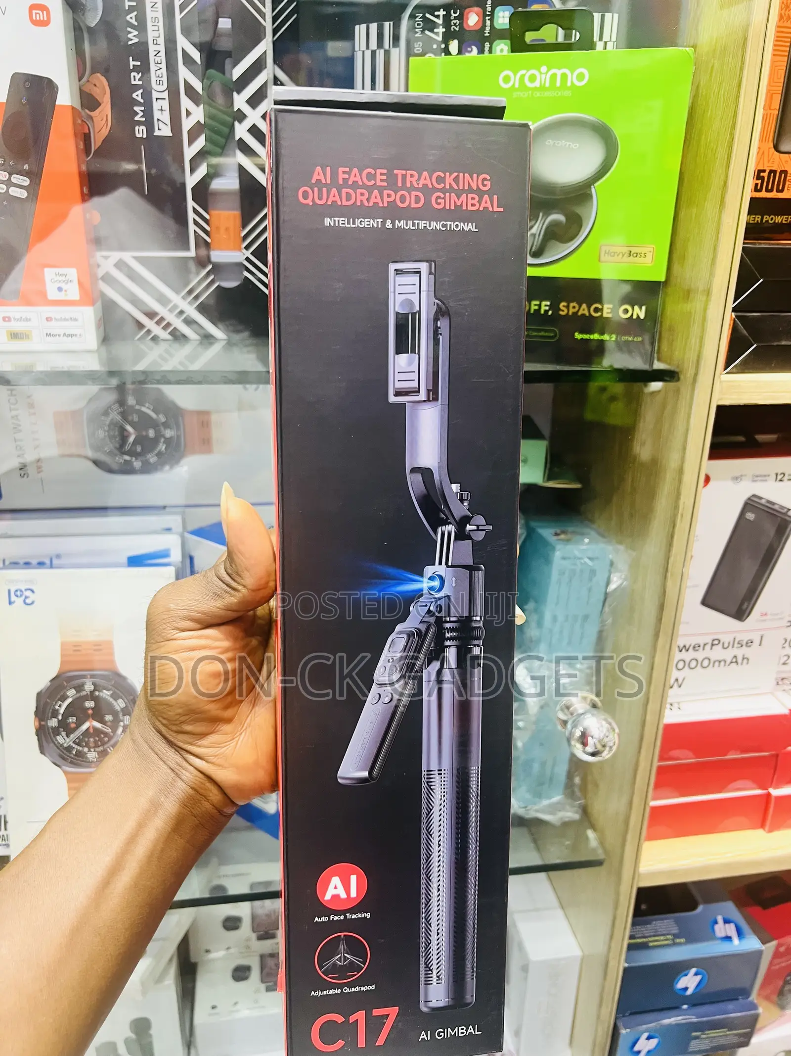 C17 Ai Face Tracking Quadrapod Selfie Stand