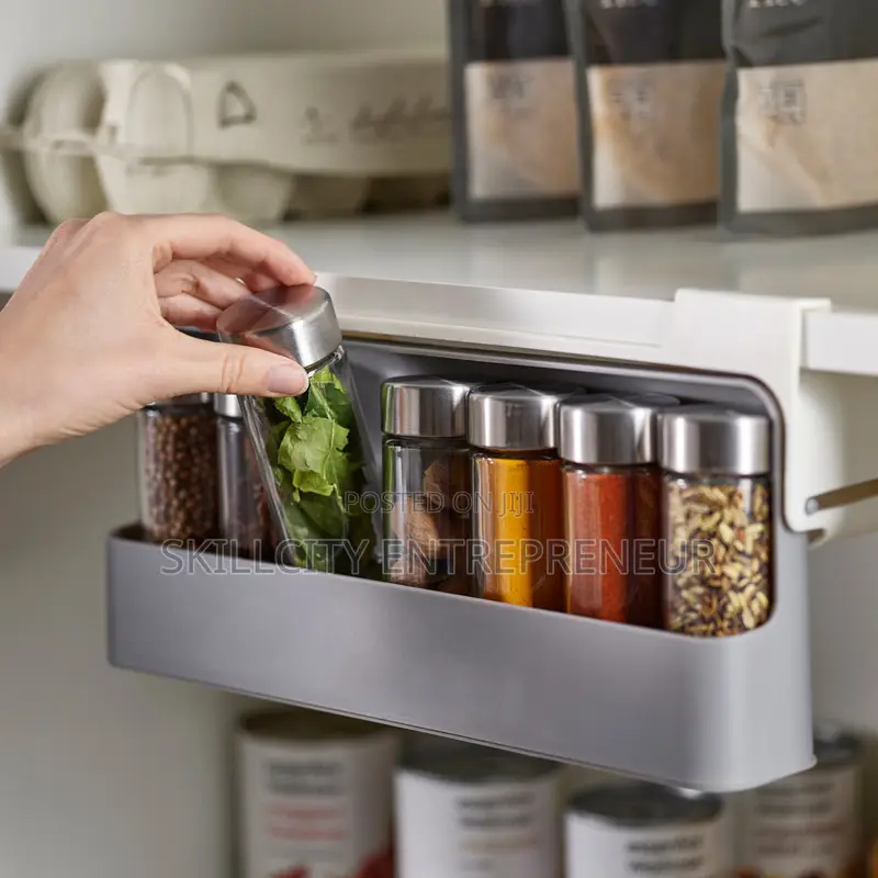 Under Shelf Pullout Kitchen Spice Rack