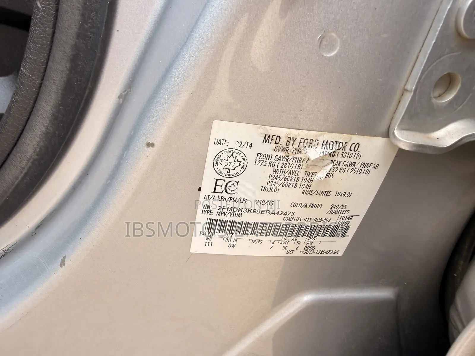 Ford Edge 2014 Silver