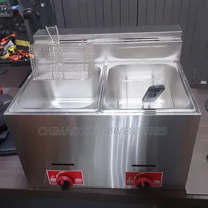 • Industrial Double Well Gas Deep Fryer With Baskets