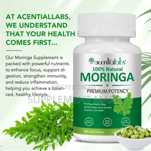 100% Moringa Capsules – Premium Potency – 60 Capsules