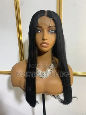 25k Long Straight Wig 20 Inch - Kimk Closure - Pay on Delivery Abuja