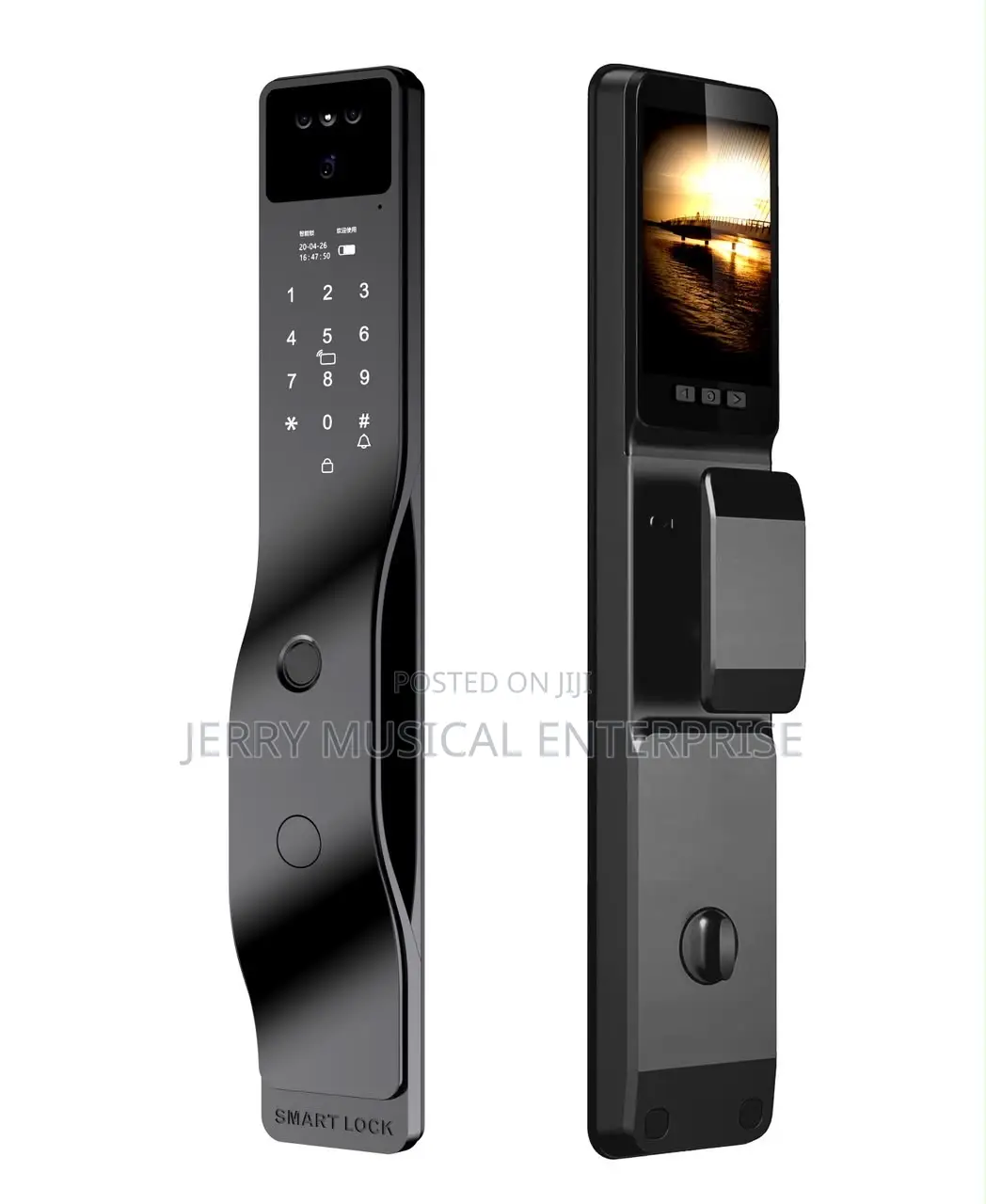 Full Smart Door Lock With Face ID and Password Screen