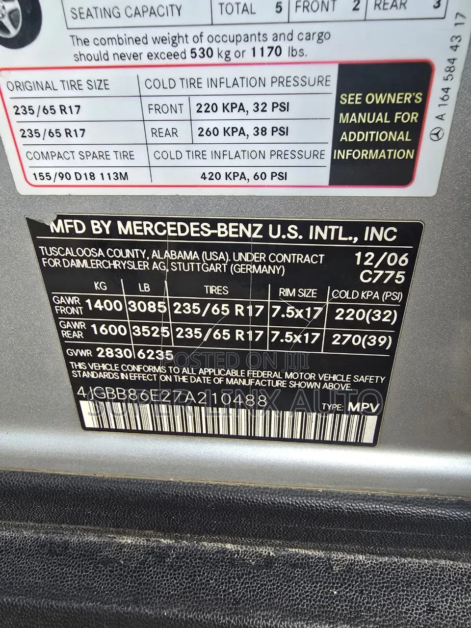 Mercedes-Benz M Class 2007 Silver