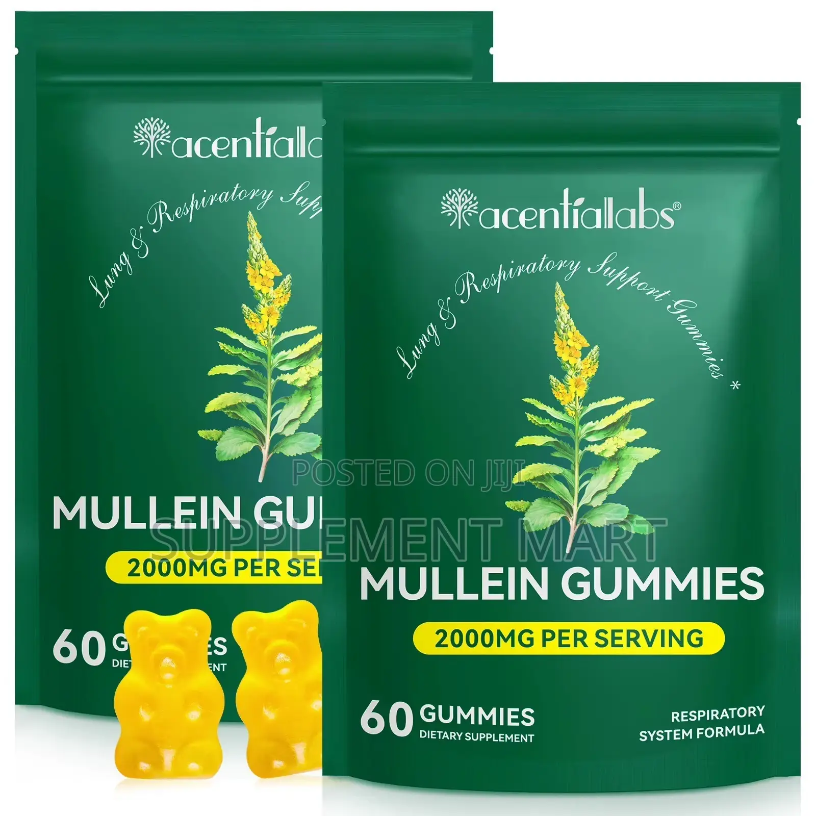 Mullein Gummies – Lung & Respiratory Support Gummies – 60 Units