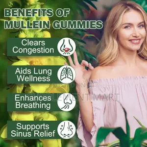 Mullein Gummies – Lung & Respiratory Support Gummies – 60 Units