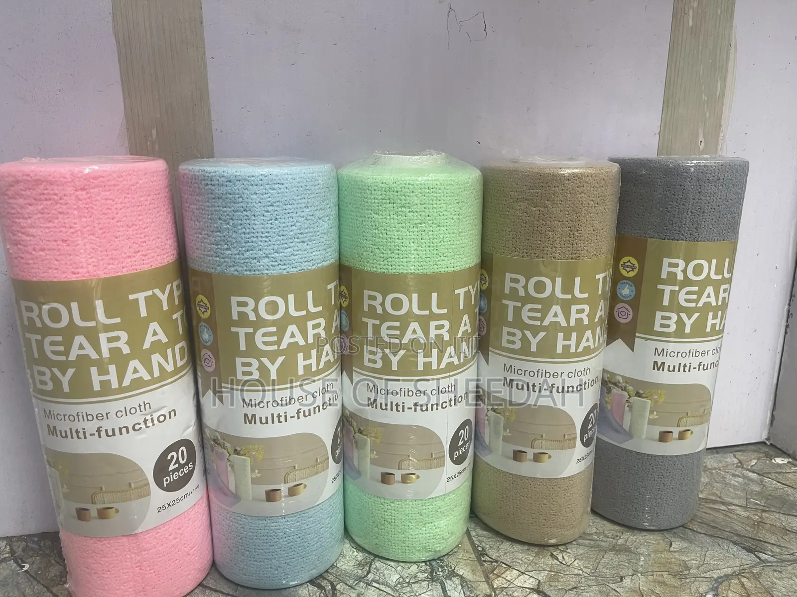 20 PCS Reusable Microfiber Tear Towel Roll