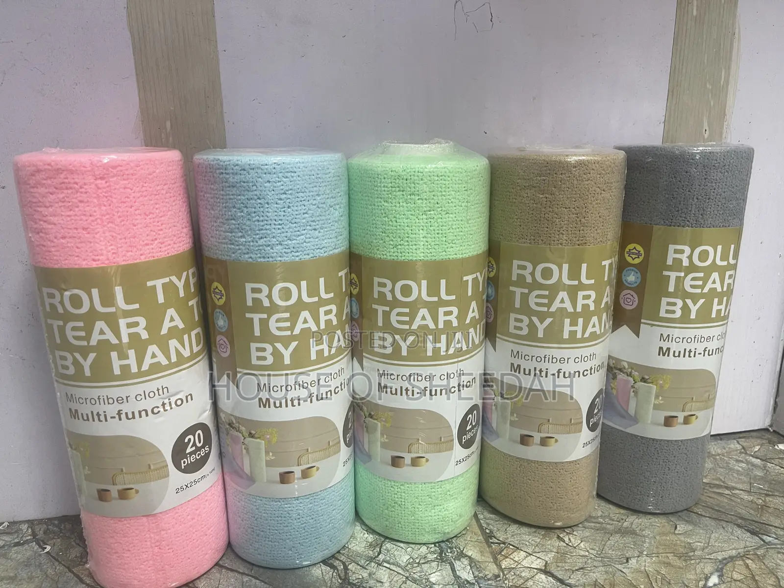 20 PCS Reusable Microfiber Tear Towel Roll