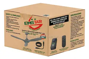 Emstar 56" DC Ceiling Fan With 66000mah Inbuilt Power Bank Regulator