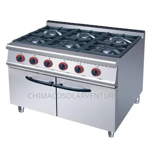 Vintage Kitchen 6-Burner Commercial Gas Cooker With Oven