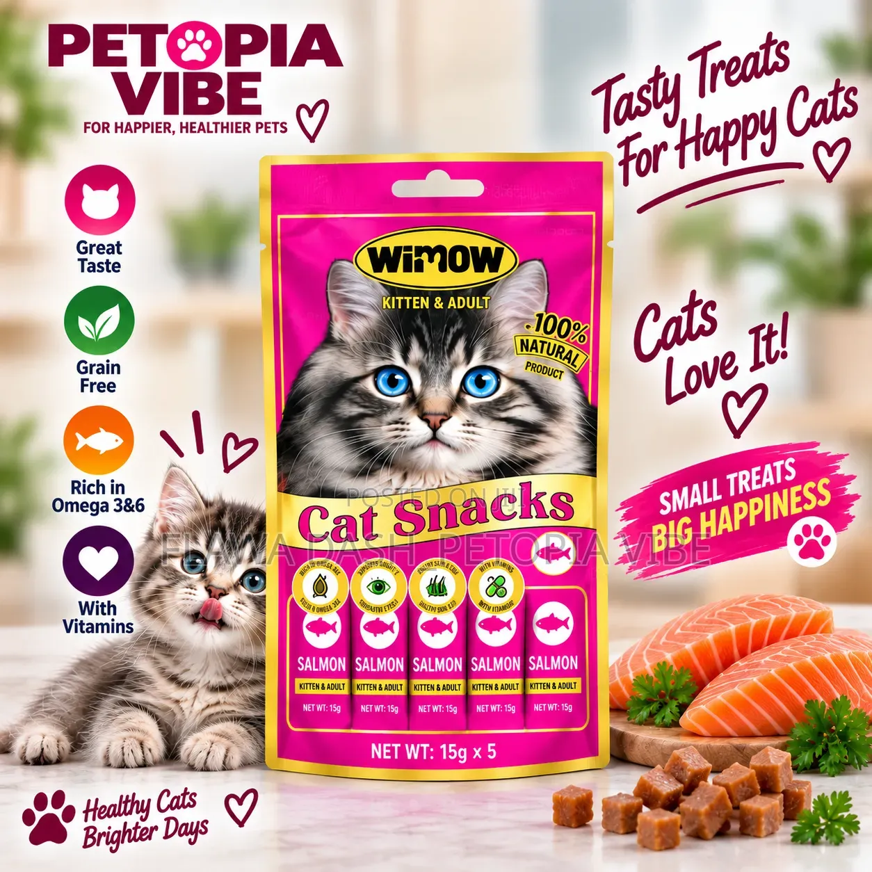 Wimow Cat Snacks Creamy Treats