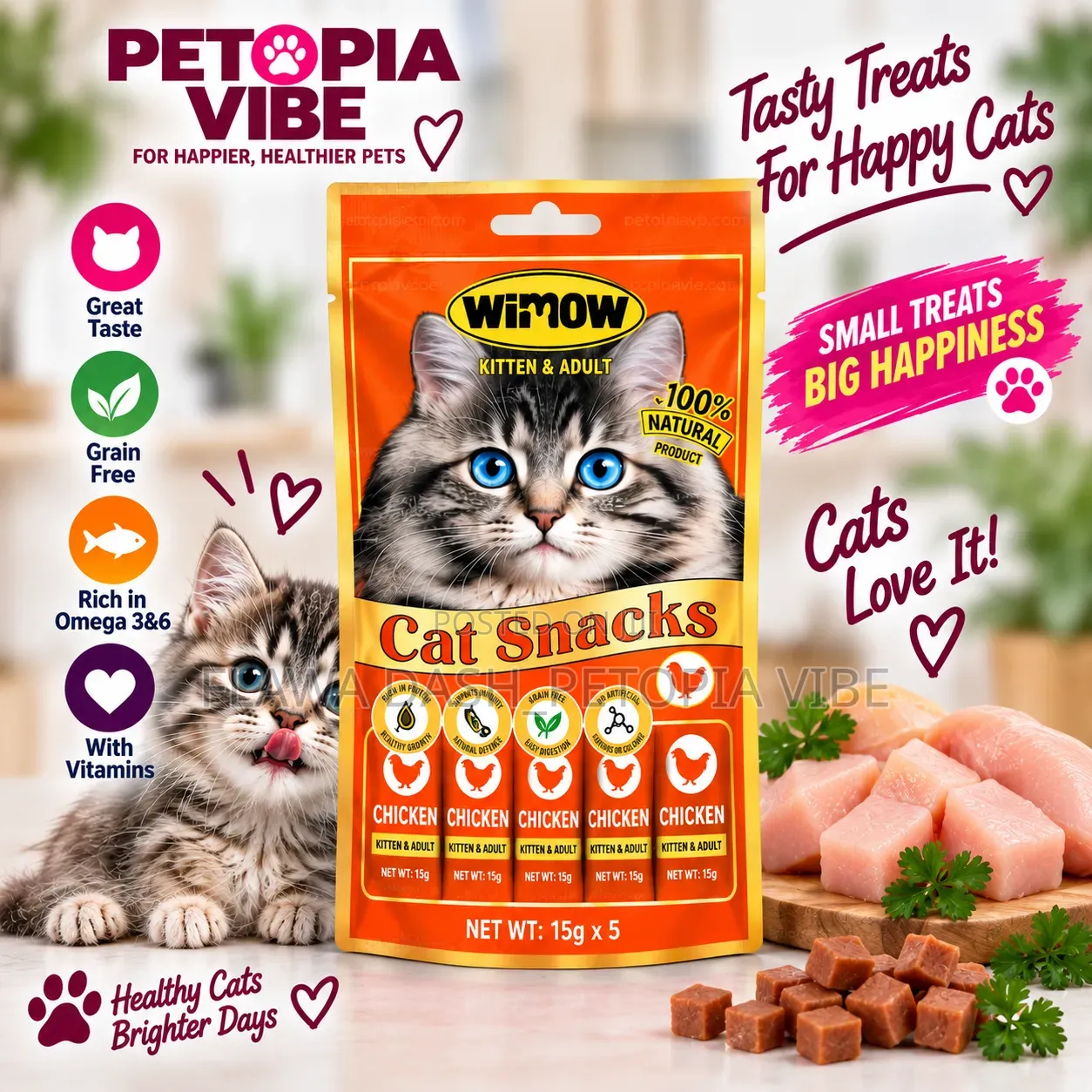 Wimow Cat Snacks Creamy Treats