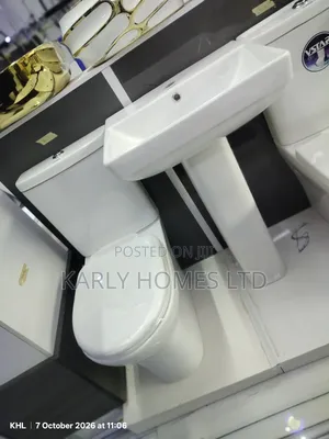 *Modern Ceramic Toilet Suite – Smooth White Finish*