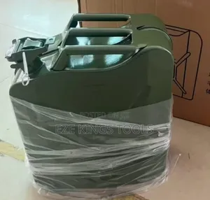 20-Liter Heavy-Duty Green Metal Jerry Can