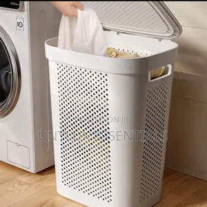 Large Capacity Laundry Basket With Lid Storage,