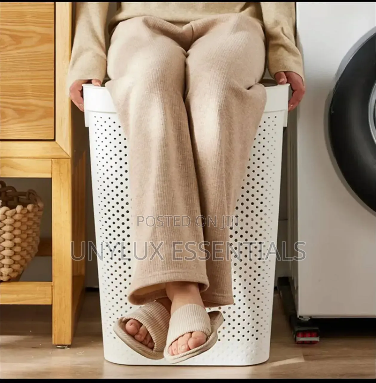 Large Capacity Laundry Basket With Lid Storage,