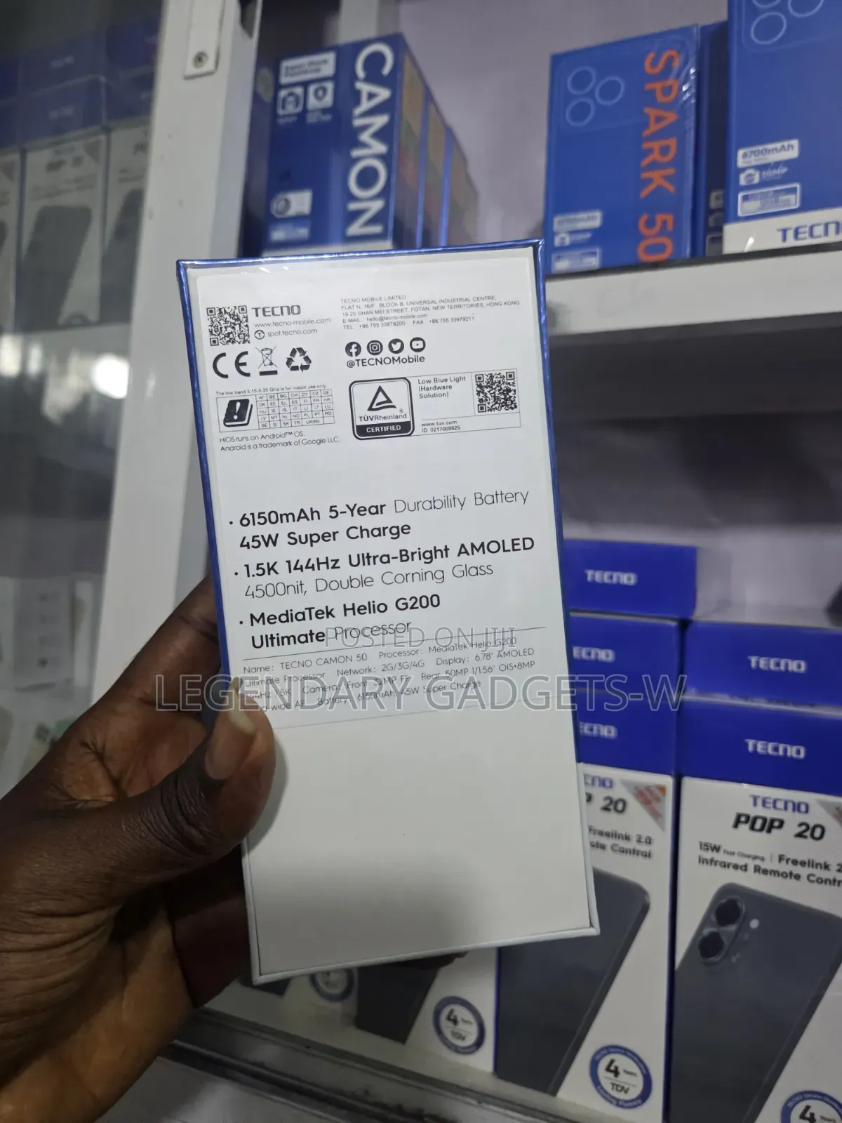 New Tecno Camon 50 256 GB Blue