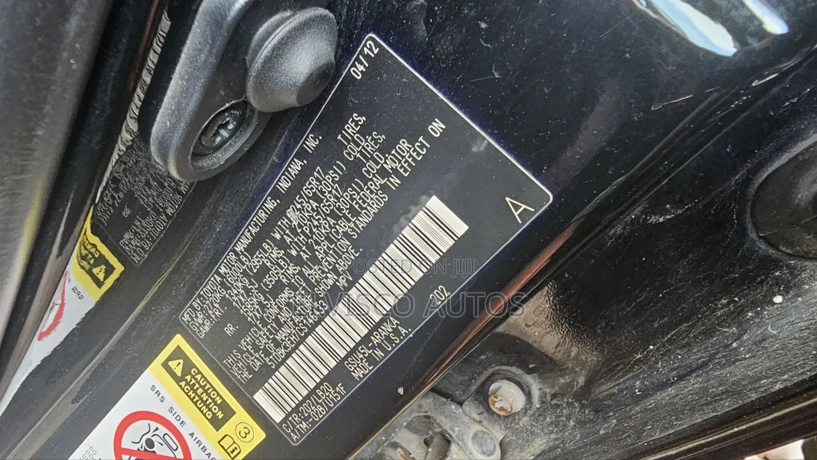 Toyota Highlander 2012 Black