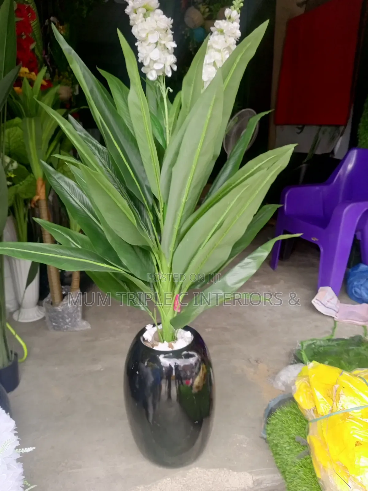 Beautiful Artificial Plants and Vase