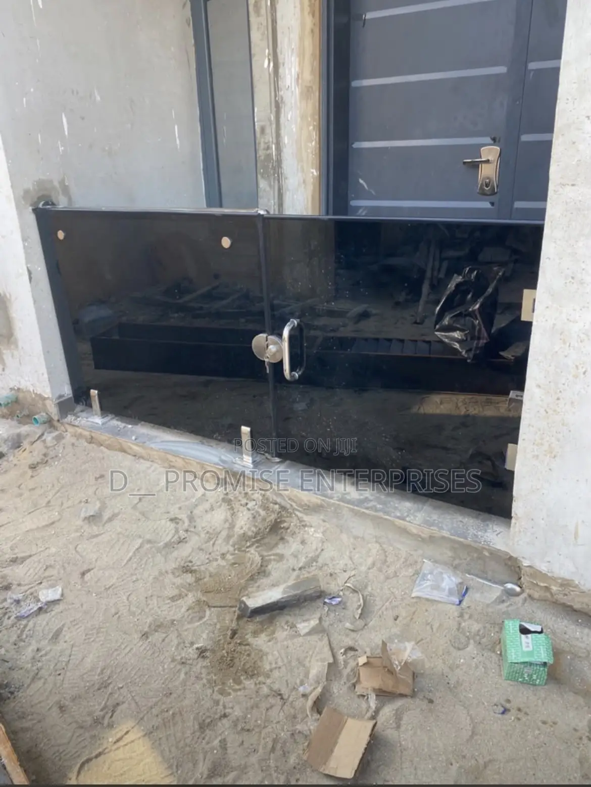 Balcony Dark Frameless Glass