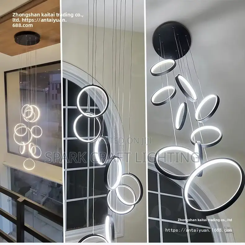 New Modern Drop Light-Multiple Rings