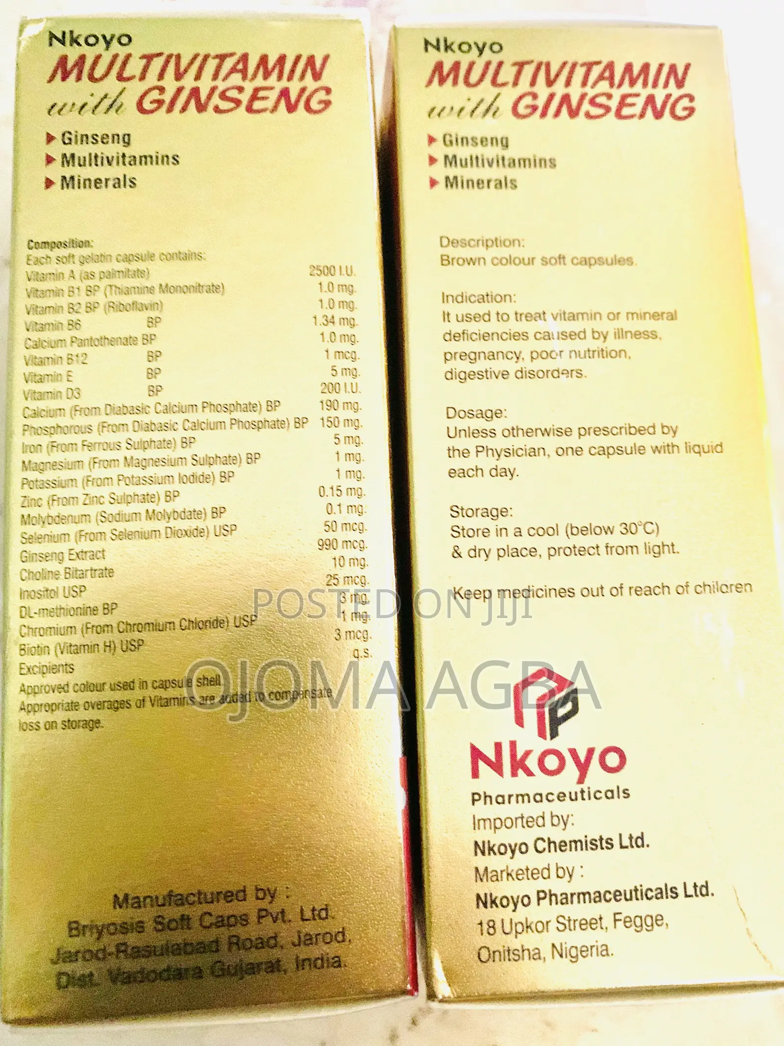 Multivitamins With Ginseng Strictly on Wholesale (MOQ 10 Packs)