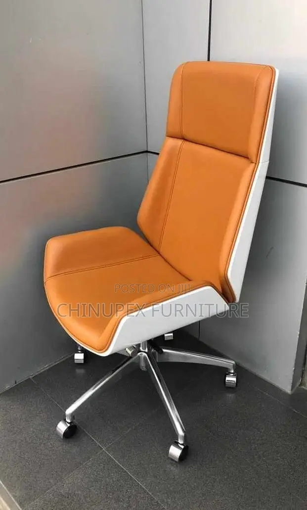 Orange and White Executive Office Chair