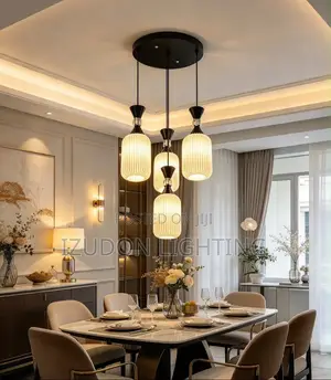 The Four Ribbed Ivory Pendant Light