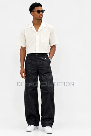 Men's Black Cargo Jeans – Stylish