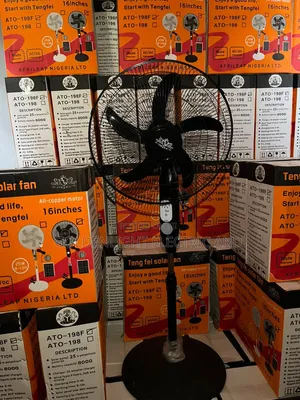 Tengfei 16-Inch AC/DC Solar Standing Fan (Model ATO-198 / ATO-198F)
