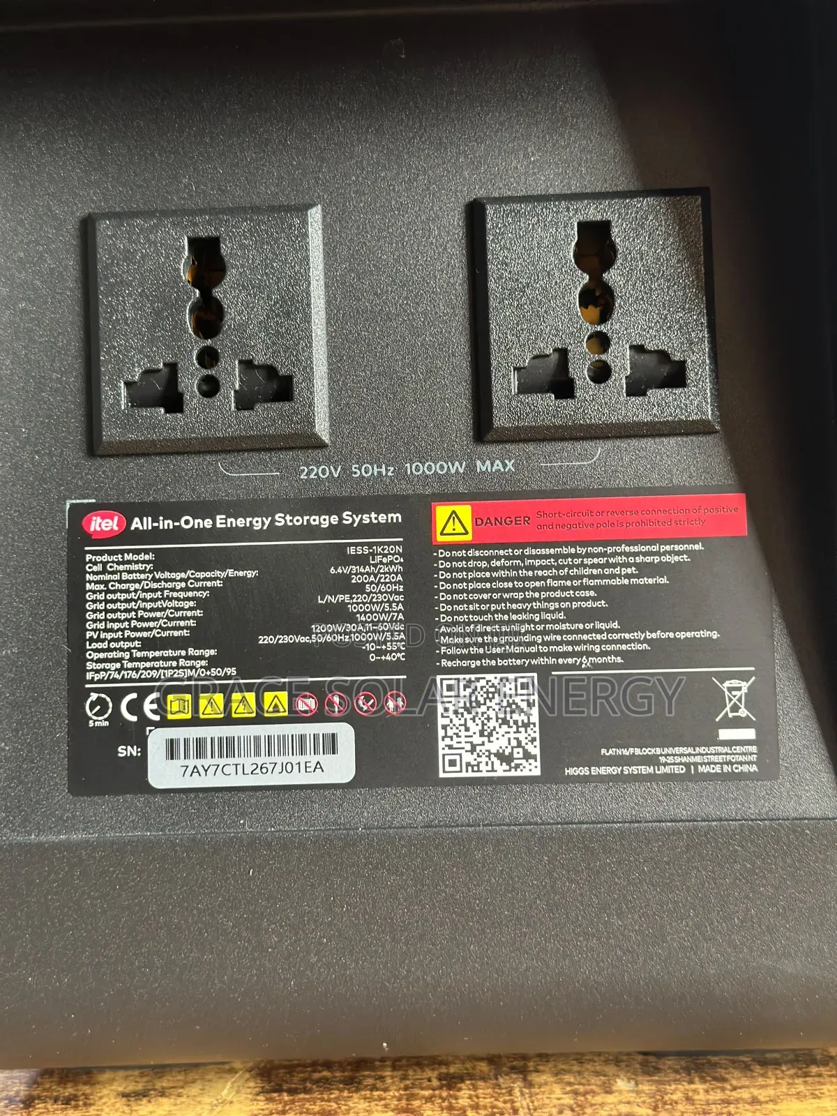 2kw Itel Power Tank
