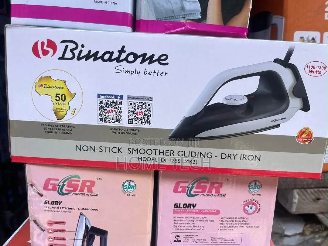 Binatone Solid Non-Stick Dry Pressing Iron DI-1255 (MK2)