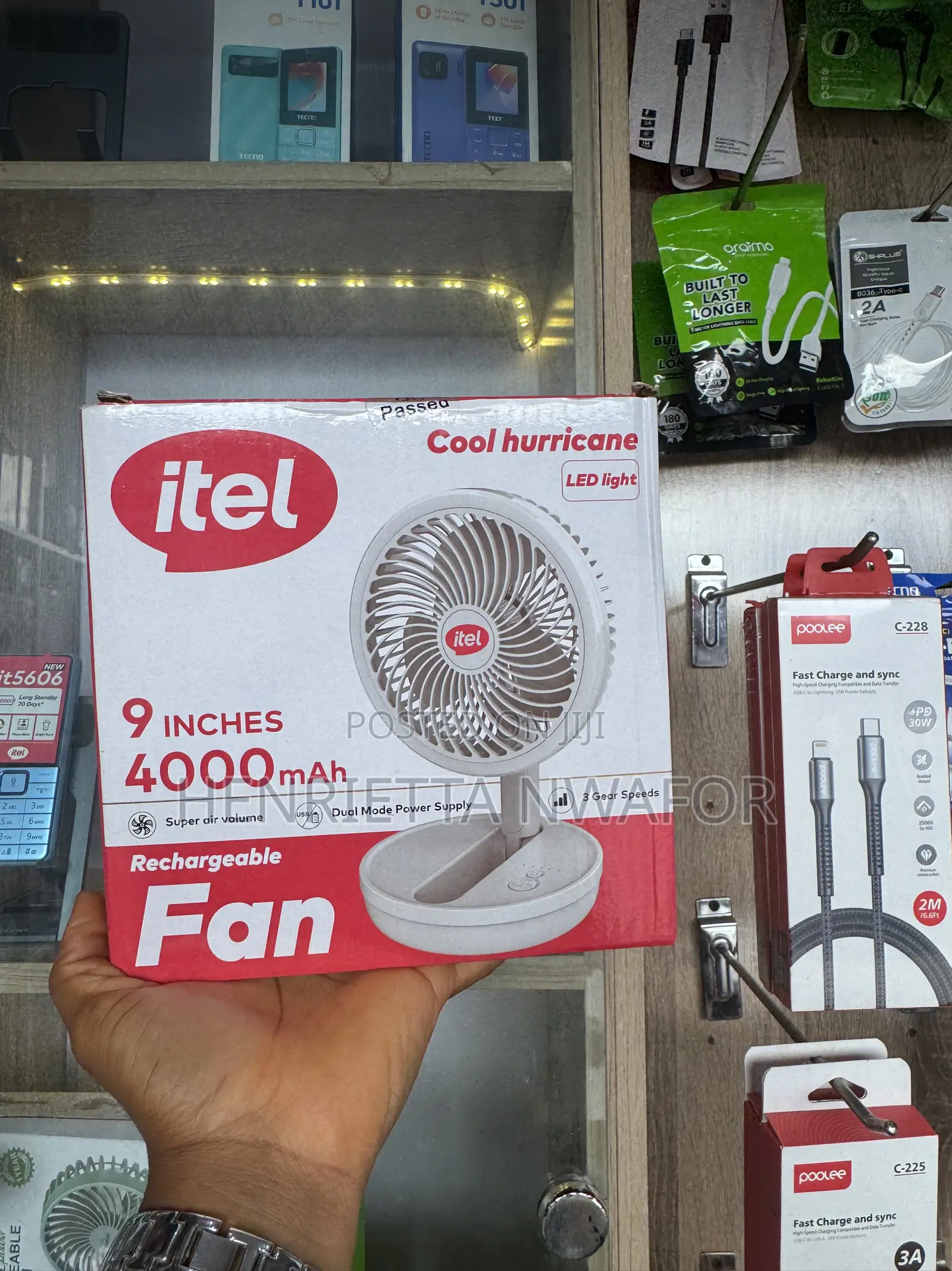 Rechargeable Table Fan