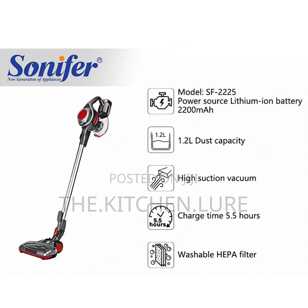 Sonifer Rechargeable Cordless Handheld Stick Vacuum Cleaner