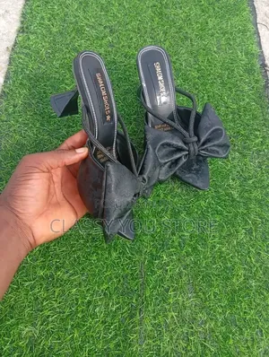 Wholesale Price | Women's Elegant Bow Mules, Pointed Toe & Block Heels