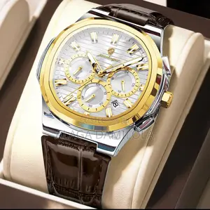 POEDAGAR Leather Wristwatch