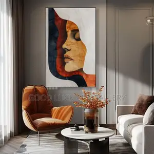 Abstract Female Profile Wall Art