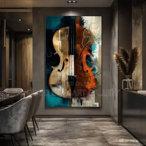 Abstract Violin Canvas Art
